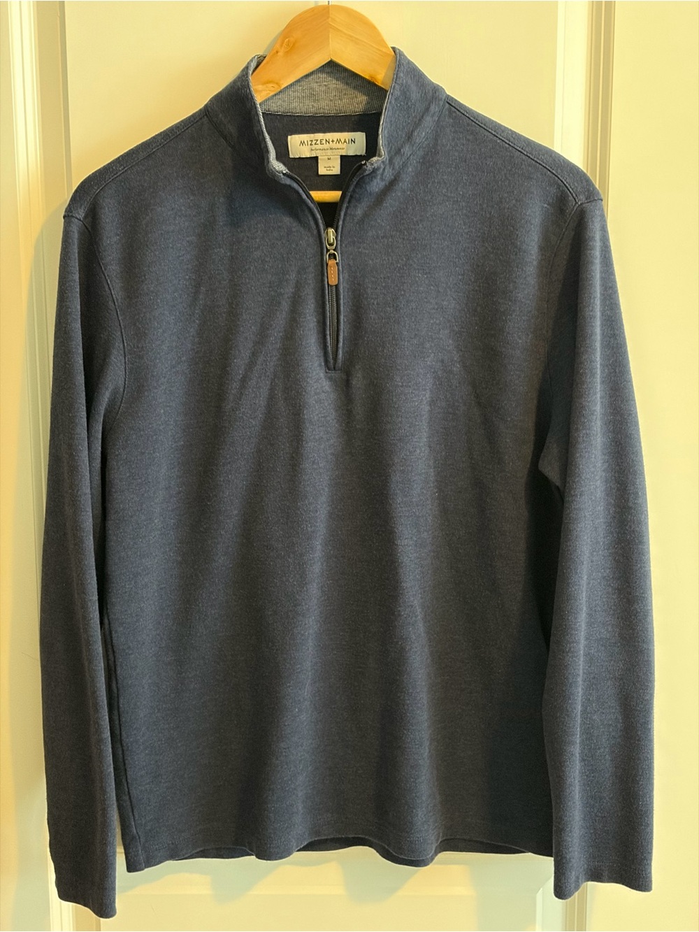 Mizzen+Main Quarter Zip-Pullovers — Charcoal & Navy - Picture 2 of 10